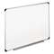 UNIVERSAL OFFICE PRODUCTS Dry Erase Board, Melamine, 48 x 36, White, Black/Gray Aluminum/Plastic Frame