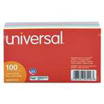 UNIVERSAL OFFICE PRODUCTS Index Cards, 3 x 5, Blue/Violet/Green/Cherry/Canary, 100/Pack