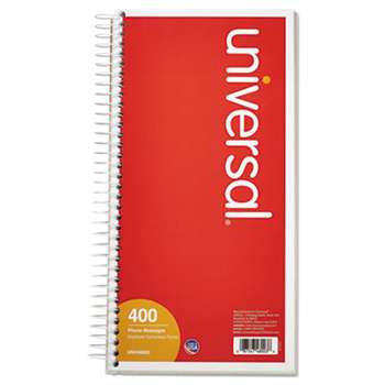 UNIVERSAL OFFICE PRODUCTS Wirebound Message Books, 5 x 3 3/8, Two-Part Carbonless, 400 Sets/Book