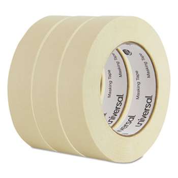 UNIVERSAL OFFICE PRODUCTS General Purpose Masking Tape, 24mm x 54.8m, 3" Core, 3/Pack