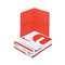 UNIVERSAL OFFICE PRODUCTS Two-Pocket Portfolio, Embossed Leather Grain Paper, Red, 25/Box