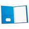 UNIVERSAL OFFICE PRODUCTS Two-Pocket Portfolios w/Tang Fasteners, 11 x 8-1/2, Light Blue, 25/Box