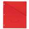 UNIVERSAL OFFICE PRODUCTS Slash-Cut Pockets for Three-Ring Binders, Jacket, Letter, 11 Pt., Red, 10/Pack