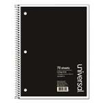 Universal 66610 Wirebound Notebook, 8 x 10-1/2, College Ruled, 70 Sheets, Assorted Color Cover