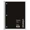 Wirebound Notebook, 1-Subject, Wide/Legal Rule, Black Cover, (70) 10.5 x 8 Sheets