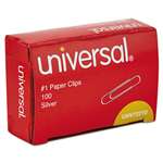 UNIVERSAL OFFICE PRODUCTS Paper Clips, Smooth Finish, No. 1, Silver, 1000/Pack