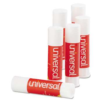 UNIVERSAL OFFICE PRODUCTS Glue Stick, .28 oz, Stick, Clear, 12/Pack