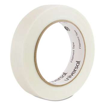 UNIVERSAL OFFICE PRODUCTS 165# Medium Grade Filament Tape, 24mm x 54.8m, 3" Core, Clear