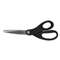 UNIVERSAL OFFICE PRODUCTS Economy Scissors, 8" Length, Straight Handle, Stainless Steel, Black