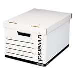 UNIVERSAL OFFICE PRODUCTS Lift-Off Lid File Storage Box, Legal, Fiberboard, White, 12/Carton
