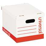 UNIVERSAL OFFICE PRODUCTS Economy Storage Box, Lift-Off Lid, Letter/Legal. White, 12/Ct