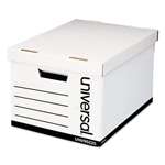 UNIVERSAL OFFICE PRODUCTS Extra-Strength Storage Box, Letter/Legal, 12 x 15 x 10, White, 12/Carton