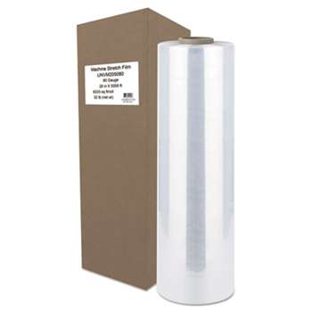 UNIVERSAL OFFICE PRODUCTS Machine Stretch Film, 20" x 5000 ft, 20.3mic, Clear