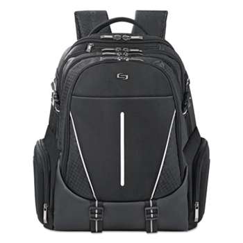 UNITED STATES LUGGAGE Active Laptop Backpack, 17.3", 12 1/2 x 6 1/2 x 19, Black