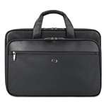 UNITED STATES LUGGAGE Classic Smart Strap Briefcase, 16", 17 1/2" x 5 1/2" x 12", Black