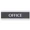 Headline Sign 4762 Century Series Office Sign, OFFICE, 9 x 3, Black/Silver