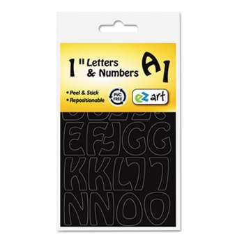 U. S. STAMP & SIGN Self-Adhesive Caps & Numbers, Hobo, Black, 1", 93 Per Pack