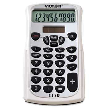 VICTOR TECHNOLOGIES 1170 Handheld Business Calculator w/Slide Case, 10-Digit LCD
