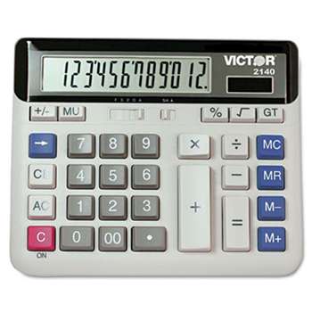 VICTOR TECHNOLOGIES 2140 Desktop Business Calculator, 12-Digit LCD