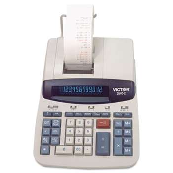 VICTOR TECHNOLOGIES 2640-2 Two-Color Printing Calculator, Black/Red Print, 4.6 Lines/Sec