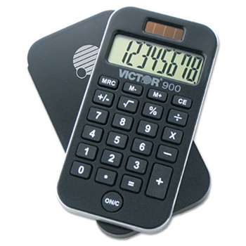 VICTOR TECHNOLOGIES 900 Antimicrobial Pocket Calculator, 8-Digit LCD