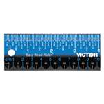 VICTOR TECHNOLOGIES Easy Read Stainless Steel Ruler, Standard/Metric, 18", Blue