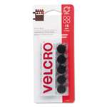 VELCRO USA, INC. Sticky-Back Hook and Loop Dot Fasteners on Strips, 5/8 dia., Black, 15 Sets/Pack