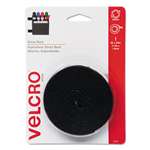 VELCRO USA, INC. Sticky-Back Hook and Loop Fastener Tape with Dispenser, 3/4 x 5 ft. Roll, Black