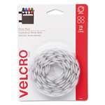 VELCRO USA, INC. Sticky-Back Hook and Loop Dot Fasteners, 5/8 Inch, White, 75/Pack