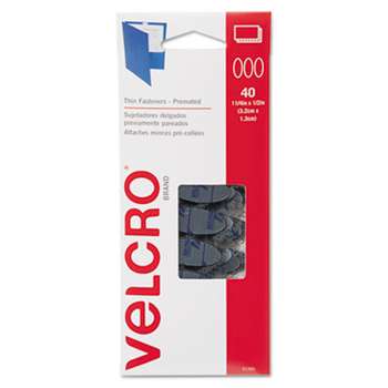 VELCRO USA, INC. Oval Hook and Loop Fasteners, 7 1/4 x 3, Black, 40/Pack