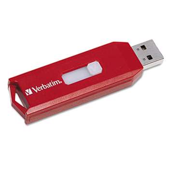 VERBATIM CORPORATION Store 'n' Go USB 2.0 Flash Drive, 32GB, Red