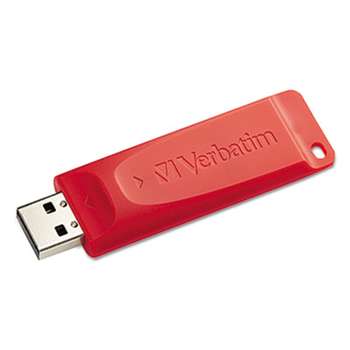 VERBATIM CORPORATION Store 'n' Go USB 2.0 Flash Drive, 64GB, Red