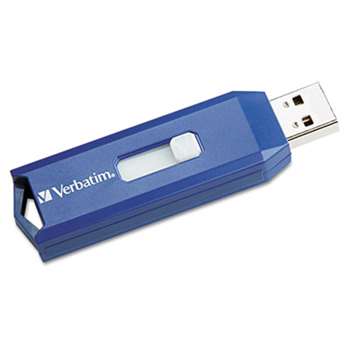 VERBATIM CORPORATION Classic USB 2.0 Flash Drive, 2GB, Blue