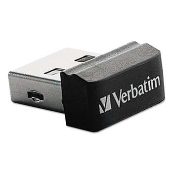 VERBATIM CORPORATION Store 'n' Stay Nano USB Flash Drive, 16GB, Black