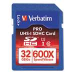 VERBATIM CORPORATION Pro 600X SDHC Memory Card, Class 10 UHS-1, 32GB