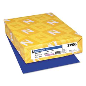 NEENAH PAPER Color Paper, 24lb, 8 1/2 x 11, Blast-Off Blue, 500 Sheets