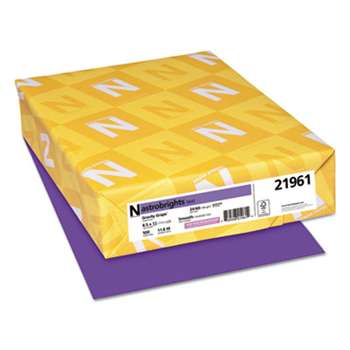 NEENAH PAPER Color Paper, 24lb, 8 1/2 x 11, Gravity Grape, 500 Sheets