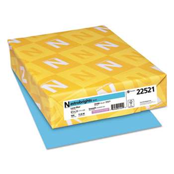 NEENAH PAPER Color Paper, 24lb, 8 1/2 x 11, Lunar Blue, 500 Sheets