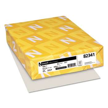 NEENAH PAPER Exact Vellum Bristol Cover Stock, 67lb, 8 1/2 x 11, Gray, 250 Sheets