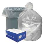 WEBSTER INDUSTRIES High Density Waste Can Liners, 40-45gal, 10 Microns, 40x46, Natural, 250/Carton