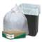 WEBSTER INDUSTRIES Recycled Tall Kitchen Bags, 13-16gal, .8mil, 24 x 33, White, 150 Bags/Box