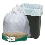 WEBSTER INDUSTRIES Recycled Tall Kitchen Bags, 13-16gal, .8mil, 24 x 33, White, 150 Bags/Box