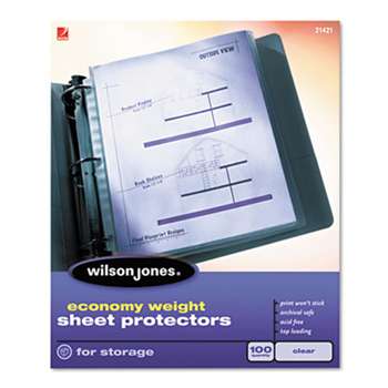 ACCO BRANDS, INC. Economy Weight Top-Loading Sheet Protectors, Nonglare Finish, Letter, 50/Box