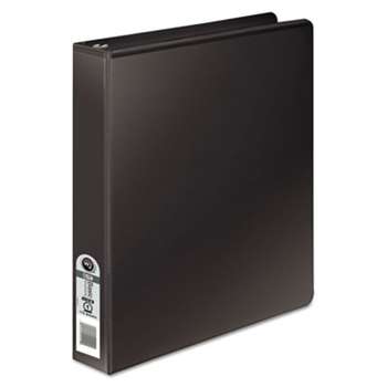 WILSON JONES CO. 362 Basic Round Ring View Binder, 1" Cap, Black