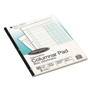 WILSON JONES CO. Accounting Pad, Three Eight-Unit Columns, 8-1/2 x 11, 50-Sheet Pad