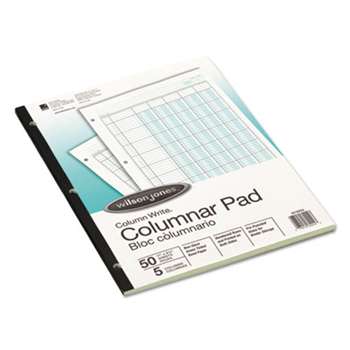 WILSON JONES CO. Accounting Pad, Five Eight-Unit Columns, 8-1/2 x 11, 50-Sheet Pad