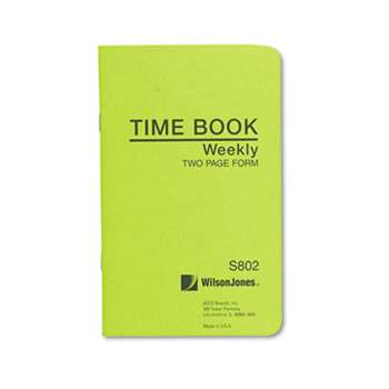 WILSON JONES CO. Foreman's Time Book, Week Ending, 4-1/8 x 6-3/4, 36-Page Book