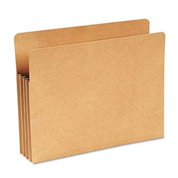 WILSON JONES CO. Recycled 3 1/2" Expansion File Pocket, Straight Cut, Letter, Kraft