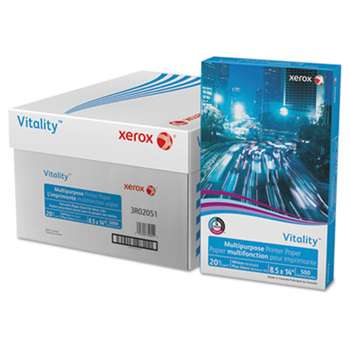XEROX CORP. Vitality Multipurpose Printer Paper, 8 1/2 x 14, White, 5,000 Sheets/CT