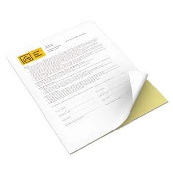 XEROX CORP. Revolution Digital Carbonless Paper, 8 1/2 x 11, White/Canary, 5,000 Sheets/CT